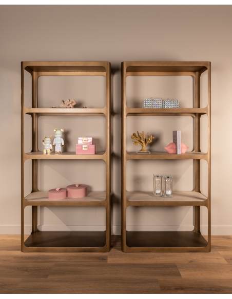 Vitrine Claridge antiek goud