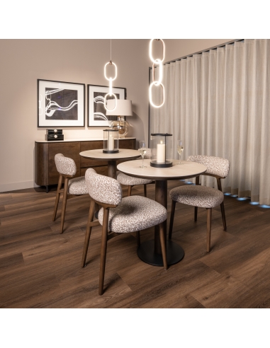 Cadeira de sala de jantar Basker natural geo (Conjunto de 2)