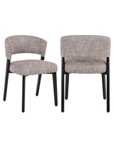 Cadeira tweed terra metal preto ZENO | Loft Attitude