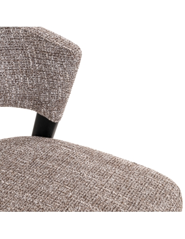 Cadeira tweed terra metal preto ZENO | Loft Attitude
