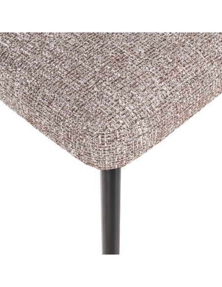 Tweed chair, earth, black metal ZENO | Loft Attitude