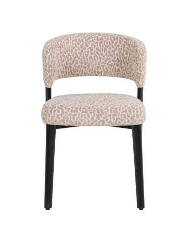 Sedia leopardata beige metallo nero ZENO | Loft Attitude
