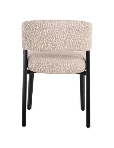 Sedia leopardata beige metallo nero ZENO | Loft Attitude