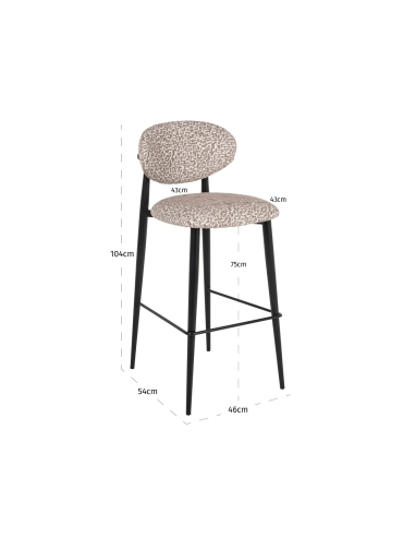 Geometric pattern bar stool DANTES | Loft Attitude