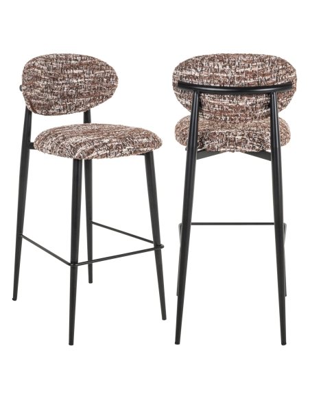 Hazelnut bar stool DANTES | Loft Attitude