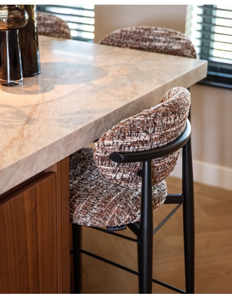 Tabouret de bar noisette DANTES | Loft Attitude