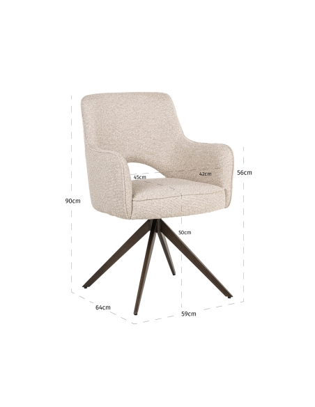 Swivel chair biscotti GINERVA | Loft Attitude