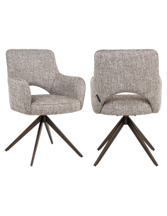 Chaise pivotante tweed terre GINERVA | Loft Attitude