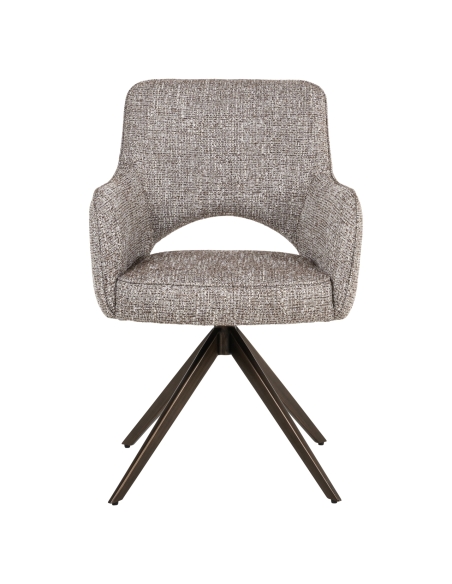 Swivel chair in earth tweed GINERVA | Loft Attitude