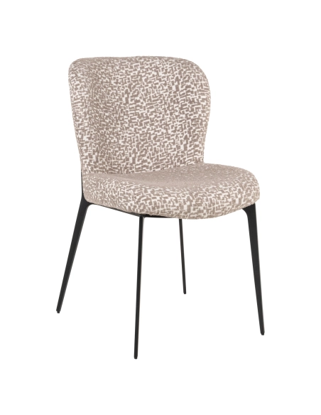 Stuhl mit geometrischem Muster in Natur SERGIO | Loft Attitude