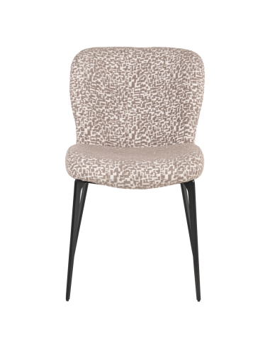 Silla con motivo geométrico natural SERGIO | Loft Attitude
