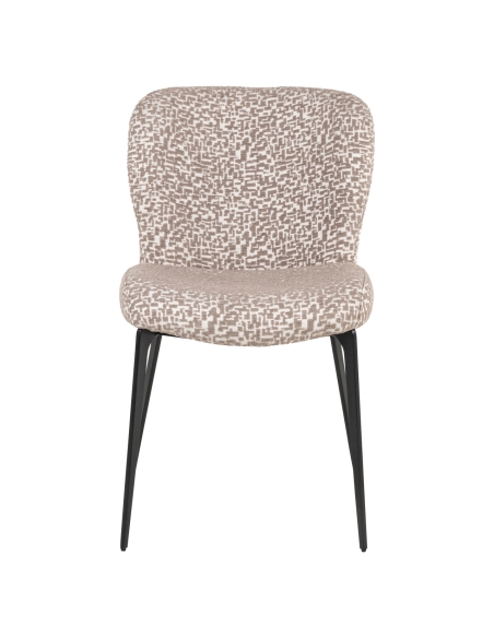 Silla con motivo geométrico natural SERGIO | Loft Attitude
