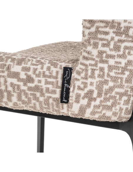 Silla con motivo geométrico natural SERGIO | Loft Attitude