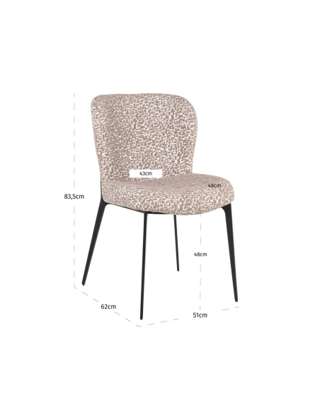 Geometric pattern natural chair SERGIO | Loft Attitude