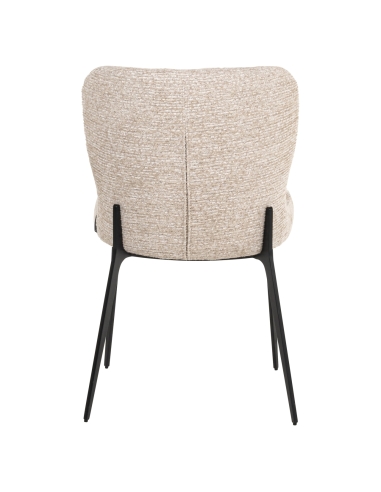 Stoel met lineair patroon naturel SERGIO | Loft Attitude