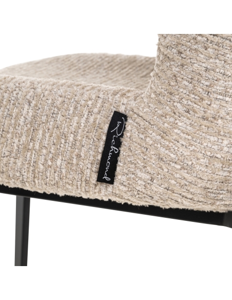 Stoel met lineair patroon naturel SERGIO | Loft Attitude