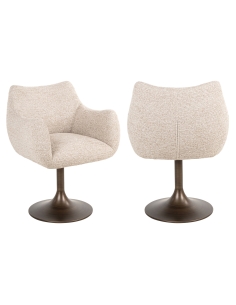 Chaise pivotante bronze linéaire ALDO | Loft Attitude