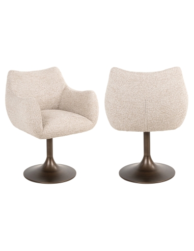 Drehbarer Stuhl in Bronze mit klaren Linien ALDO | Loft Attitude