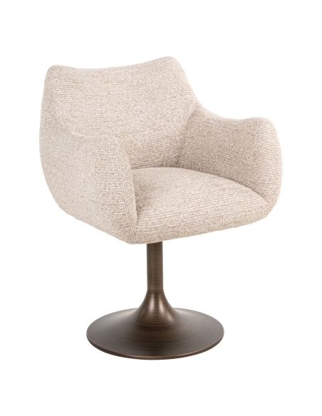 Chaise pivotante bronze linéaire ALDO | Loft Attitude