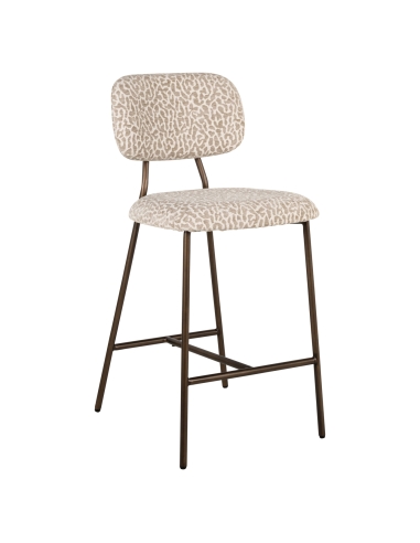Taburete leopardo beige XENIA lote de 2 | Loft Attitude