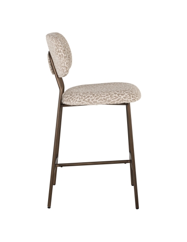 Tabouret léopard beige XENIA lot de 2 | Loft Attitude