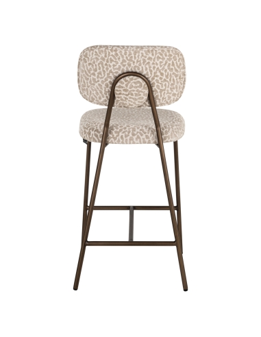 Tabouret léopard beige XENIA lot de 2 | Loft Attitude