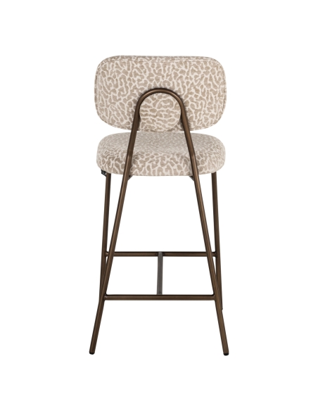 Tabouret léopard beige XENIA lot de 2 | Loft Attitude