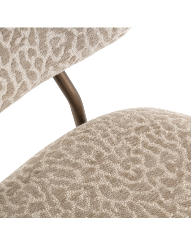 Beige leopard stool XENIA set of 2 | Loft Attitude