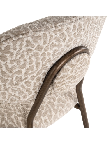 Beige leopard stool XENIA set of 2 | Loft Attitude