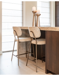 Tabouret léopard beige XENIA lot de 2 | Loft Attitude 2
