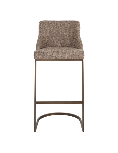 Tabouret de bar tweed marron BOLTON | Loft Attitude
