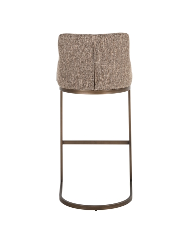 Banco de bar tweed castanho BOLTON | Loft Attitude