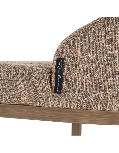 Sgabello da bar in tweed marrone BOLTON | Loft Attitude
