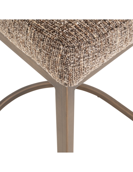 Taburete de bar tweed marrón BOLTON | Loft Attitude
