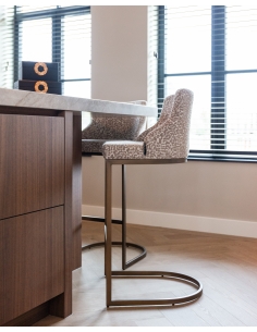 Tabouret bar motif géométrique BOLTON | Loft Attitude 2