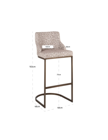 Barstoel met geometrisch motief BOLTON | Loft Attitude