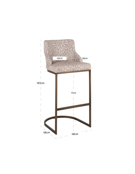 Barhocker mit geometrischem Muster BOLTON | Loft Attitude