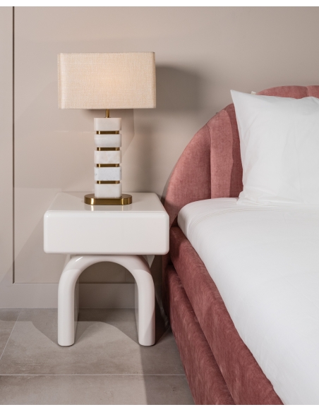 Coconut milk bedside table BENNET | Loft Attitude