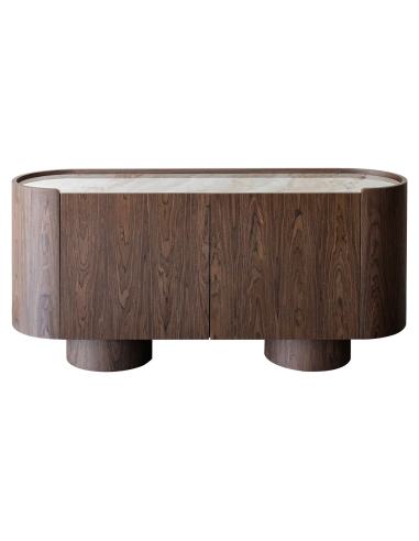 Dressoir met houtlook en keramiek CALLAHAN | Loft Attitude