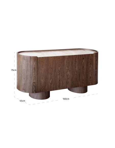 Wood-effect ceramic sideboard CALLAHAN | Loft Attitude