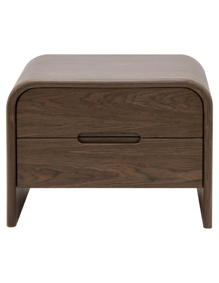 Rounded wood veneer bedside table BEDFORD | Loft Attitude