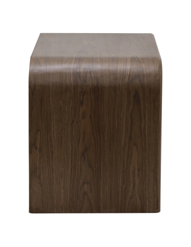 Mesita de noche chapada en madera redondeada BEDFORD | Loft Attitude