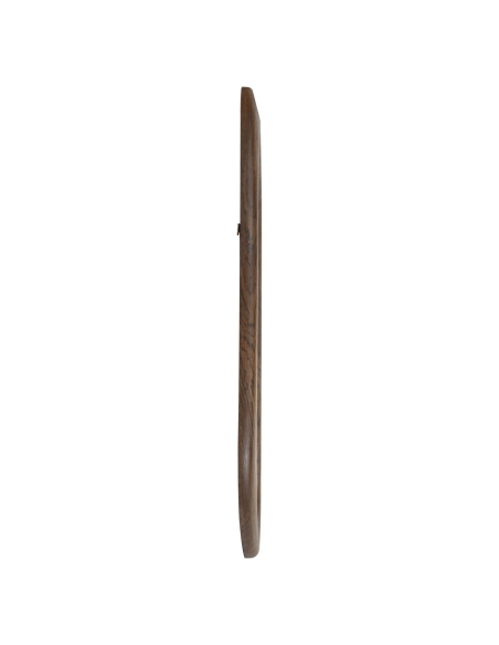 Brown wood pebble wall mirror BRIAR | Loft Attitude