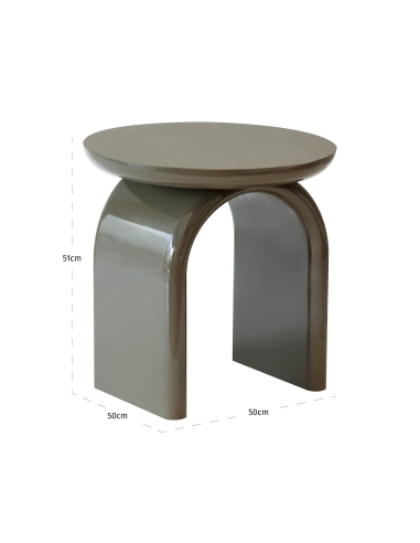 Tafel op voet gelakt groen MERRICK | Loft Attitude