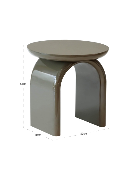 MERRICK green lacquered side table | Loft Attitude