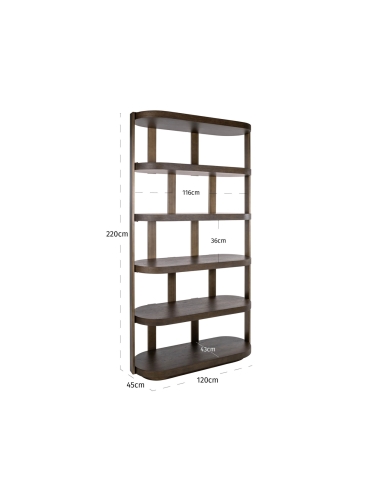 Librería motivo ladrillo ELLINGTON | Loft Attitude