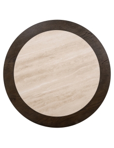 Table basse ronde travertine NANDO | Loft Attitude 2