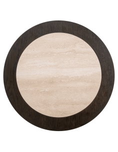 Travertine and oak side table NANDO | Loft Attitude 2