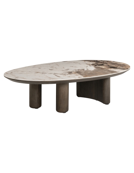 Mesa de centro ovalada de cerámica LANGFORD | Loft Attitude