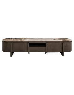 Móvel de TV oval em cerâmica LANGFORD | Loft Attitude 2
